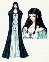 [Charlotte in cloak]